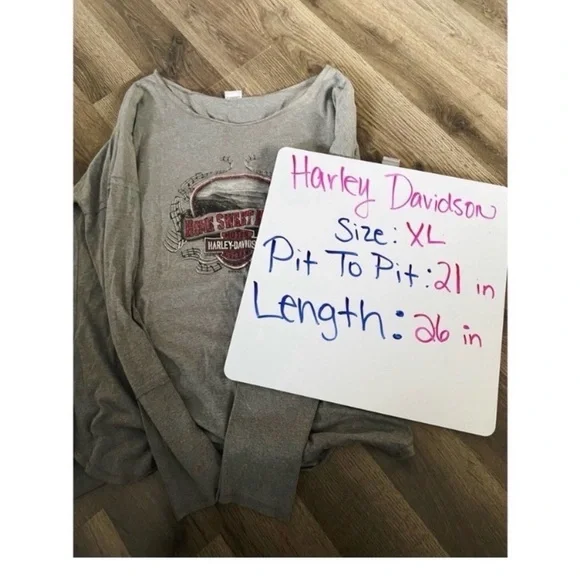 HARLEY DAVIDSON Grey Pigeon Forge Graphic Top - Picture 7 of 7